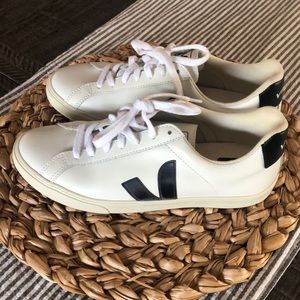 Veja White Leather Esplar Sneakers